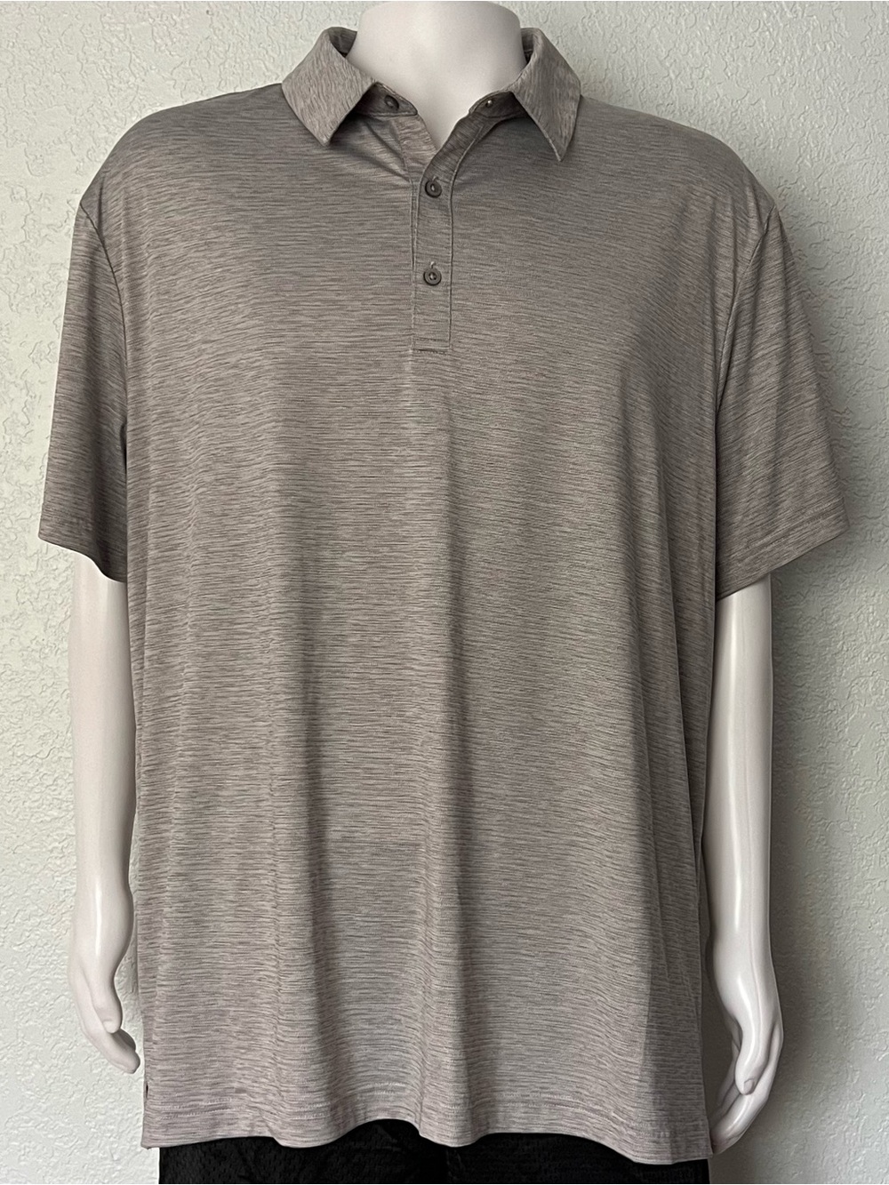 Birdie Bound Golf Office Polo Mens 3XL Gray Heather Performance Stretch Shirt